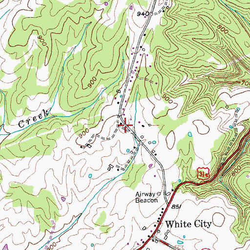 Topographic Map of Oriska Post Office (historical), KY
