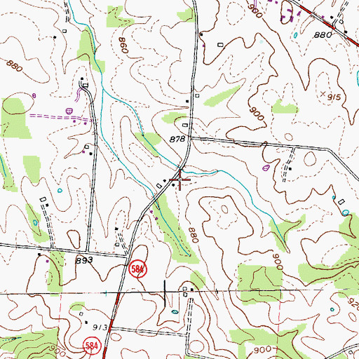 Topographic Map of Otter Post Office (historical), KY