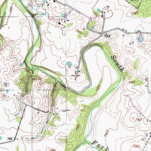 Topographic Map of Reids Mill Post Office (historical), KY