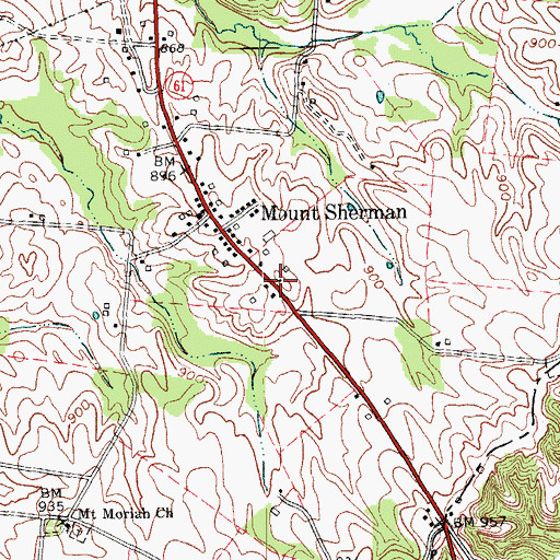 Topographic Map of Rose Hill Church (historical), KY