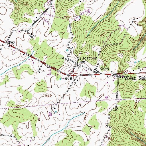 Topographic Map of Saint Joseph Catholic Church (historical), KY