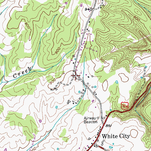 Topographic Map of School Number Sixteen (historical), KY
