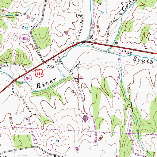Topographic Map of Stonehouse School (historical), KY