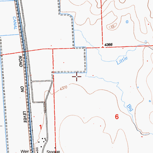 Topographic Map of Big Juniper Creek, CA