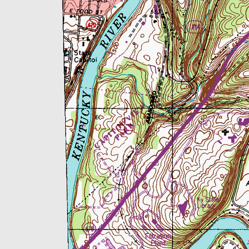 Topographic Map of Capitol View Park, KY