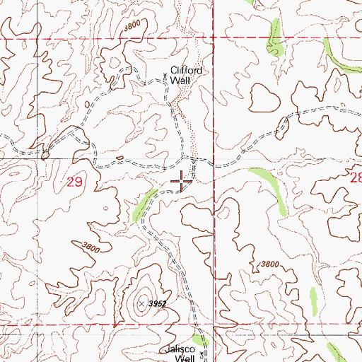 Topographic Map of Apache Canyon, AZ