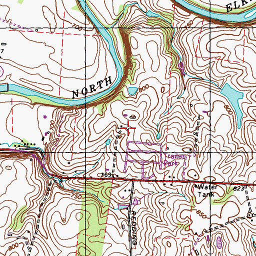Topographic Map of Bells Grove Farm (historical), KY