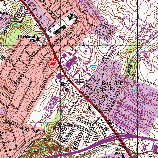 Topographic Map of Brighton Park Mill (historical), KY