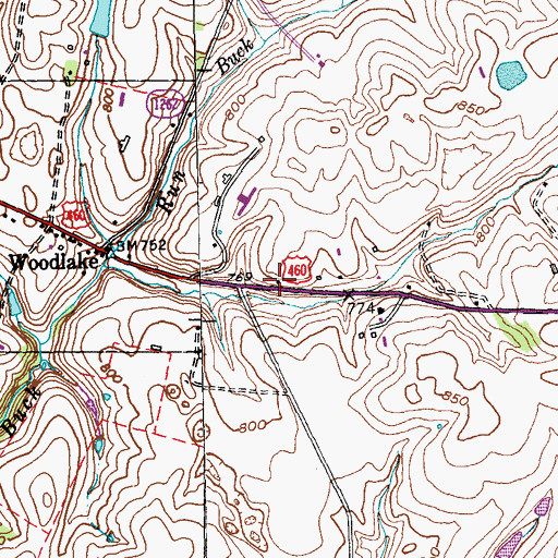 Topographic Map of Buck Run Baptist Church (historical), KY