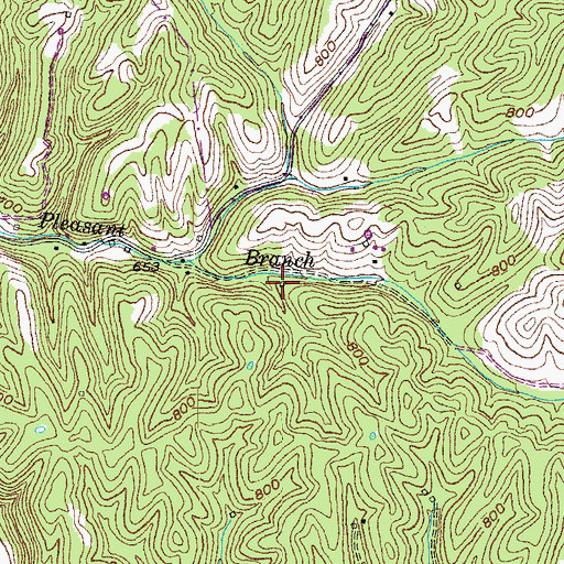 Topographic Map of Camp Pleasant (historical), KY