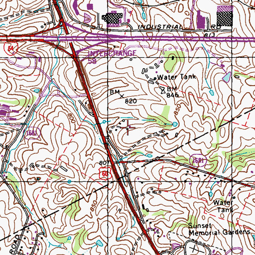 Topographic Map of Excelsior Institute (historical), KY
