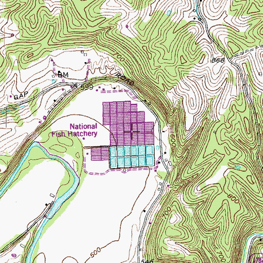Topographic Map of Frankfort Fish Hatchery, KY