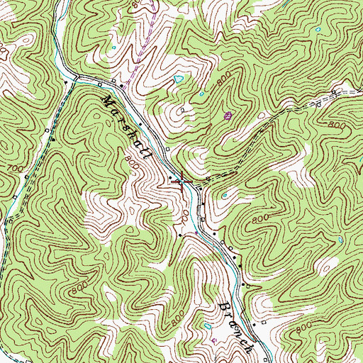 Topographic Map of Harp Post Office (historical), KY
