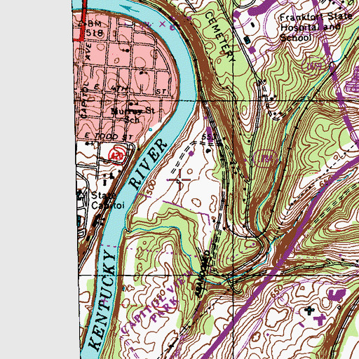 Topographic Map of Haydons Station (historical), KY