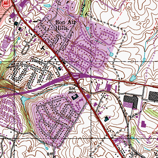 Topographic Map of Hoge, KY