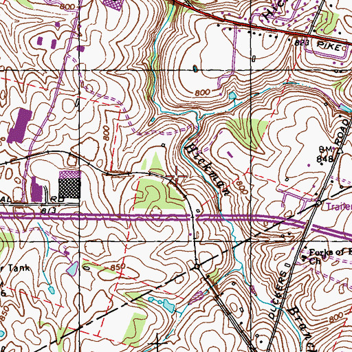 Topographic Map of Locust Grove Spring (historical), KY