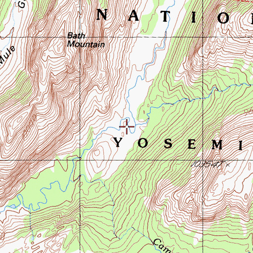 Topographic Map of Big Meadow Creek, CA