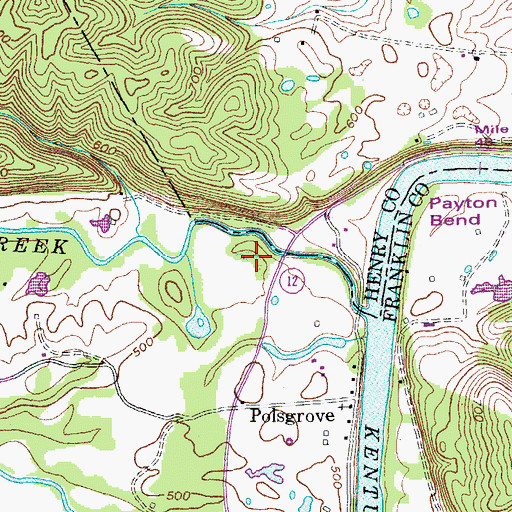 Topographic Map of Polsgrove Bottom, KY