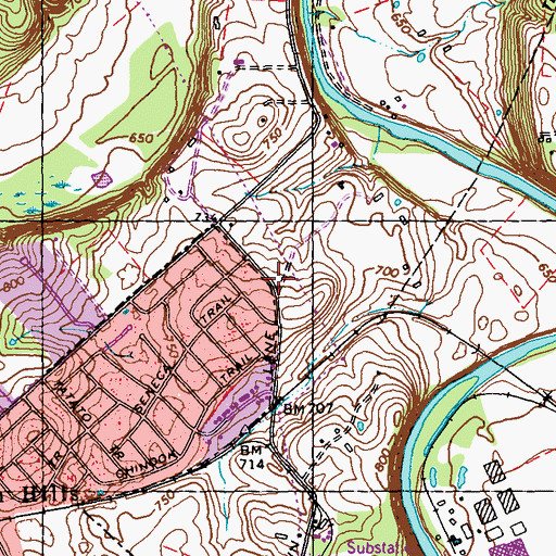Topographic Map of School Number Eleven (historical), KY