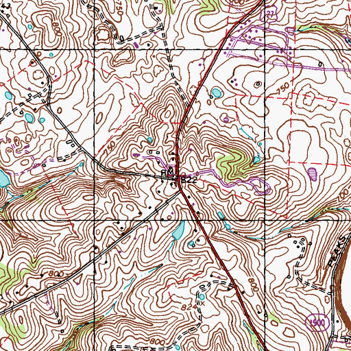 Topographic Map of School Number Thirty (historical), KY
