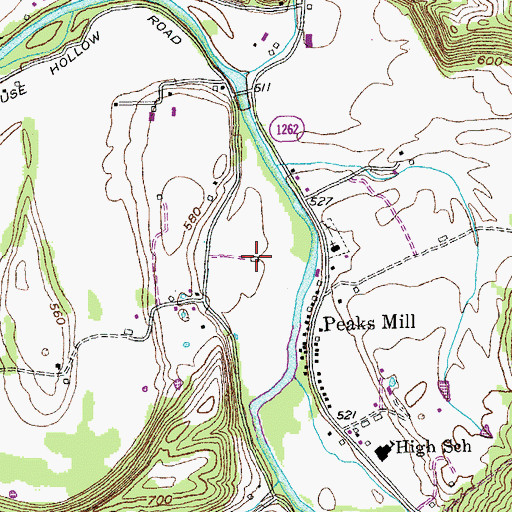 Topographic Map of School Number Thirty-Eight (historical), KY