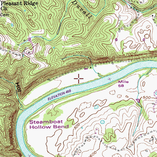 Topographic Map of Scotts Bottom, KY