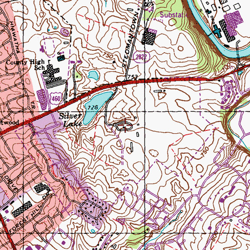 Topographic Map of Silver Lake Farm (historical), KY