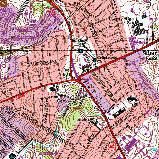 Topographic Map of Spaghetti Junction, KY