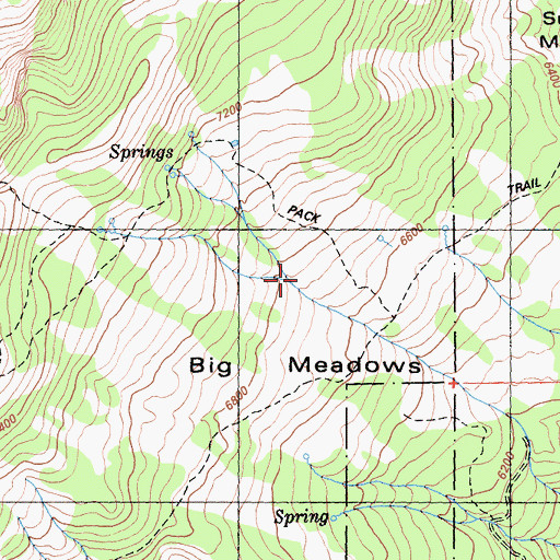 Topographic Map of Big Meadows, CA