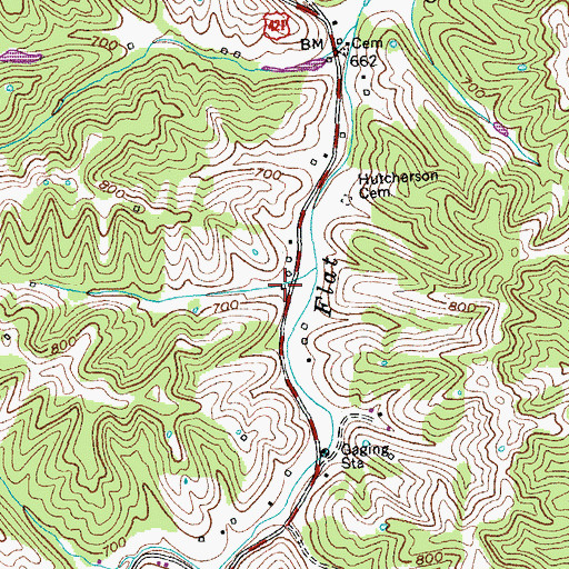Topographic Map of White Sulpher Spring (historical), KY