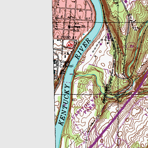 Topographic Map of Yeatmans Branch, KY