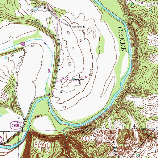 Topographic Map of Hodge (historical), KY