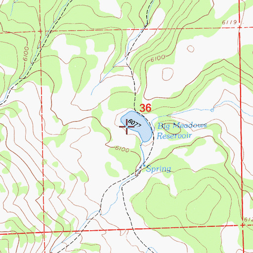 Topographic Map of Big Meadows Reservoir, CA