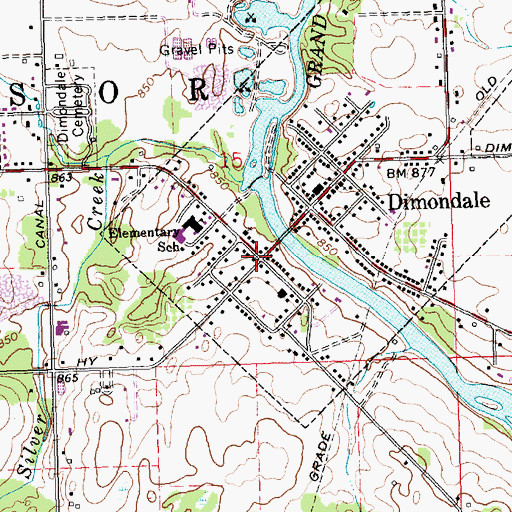 Topographic Map of Underhill Store Historical Marker, MI
