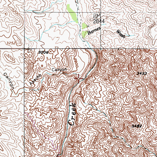 Topographic Map of Apache Canyon, AZ