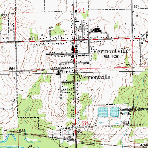 Topographic Map of First Congregational Church Historical Marker, MI