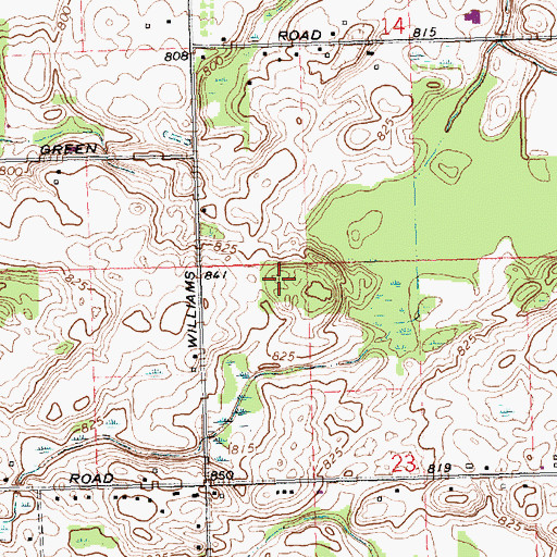 Topographic Map of DeWitt Rest Area, MI