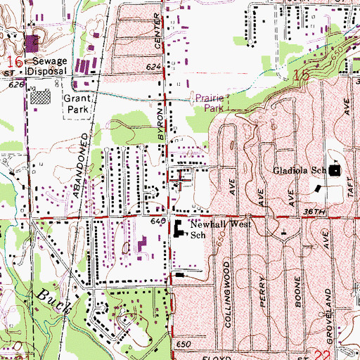 Topographic Map of Calvary Christian Reformed Church, MI