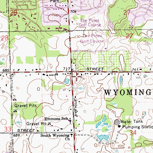 Topographic Map of Faith Community Christian Church, MI