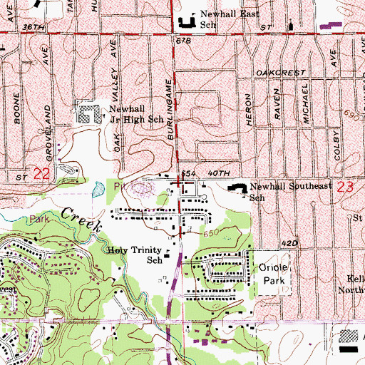 Topographic Map of Northview Church of Christ, MI
