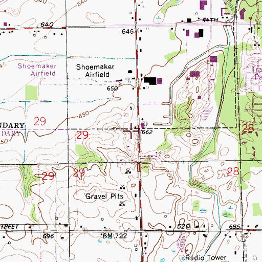 Topographic Map of Southwest Protestant Reformed Church, MI