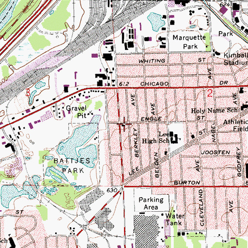 Topographic Map of Church of the Open Door, MI