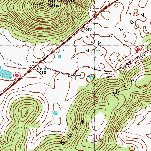 Topographic Map of Alex Post Office (historical), KY