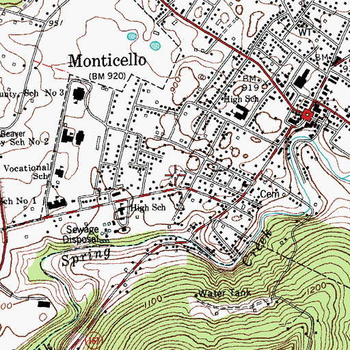Topographic Map of Alexander Cemetery, KY