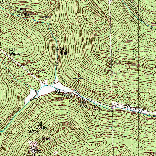 Topographic Map of Alexander Cemetery, KY