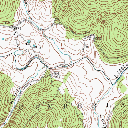 Topographic Map of Allen Keeton Cemetery, KY