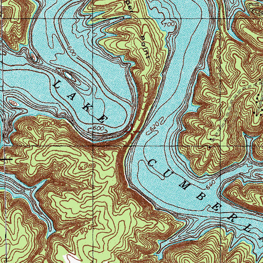 Topographic Map of Beaver Creek Narrows, KY