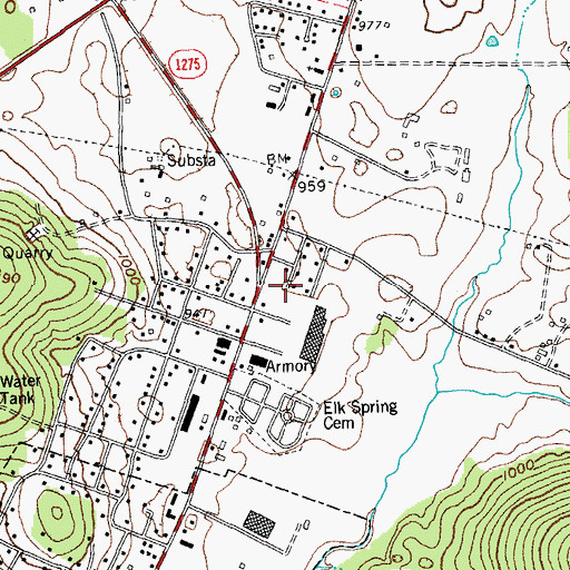 Topographic Map of Beech Valley Baptist Church (historical), KY