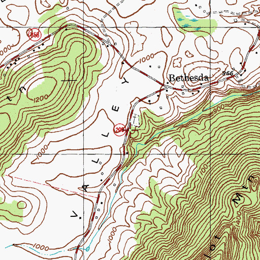 Topographic Map of Bethesda Methodist Church (historical), KY