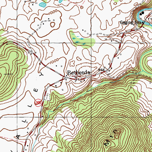 Topographic Map of Bethesda Post Office (historical), KY